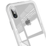 White Protective Tempered Glass Back Case Cover for iPhone X / XS