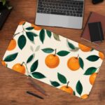 orange gaming desk mat