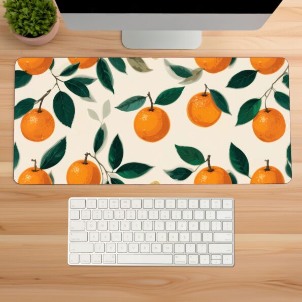 Orange Gaming Desk Mat